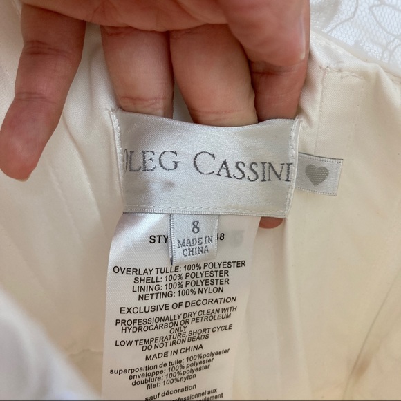 NWT Oleg Cassini CW748 Wedding Dress - Picture 6 of 14